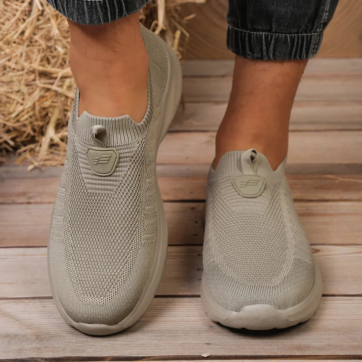 Sneakers Uomo Slip-On in Mesh Traspirante