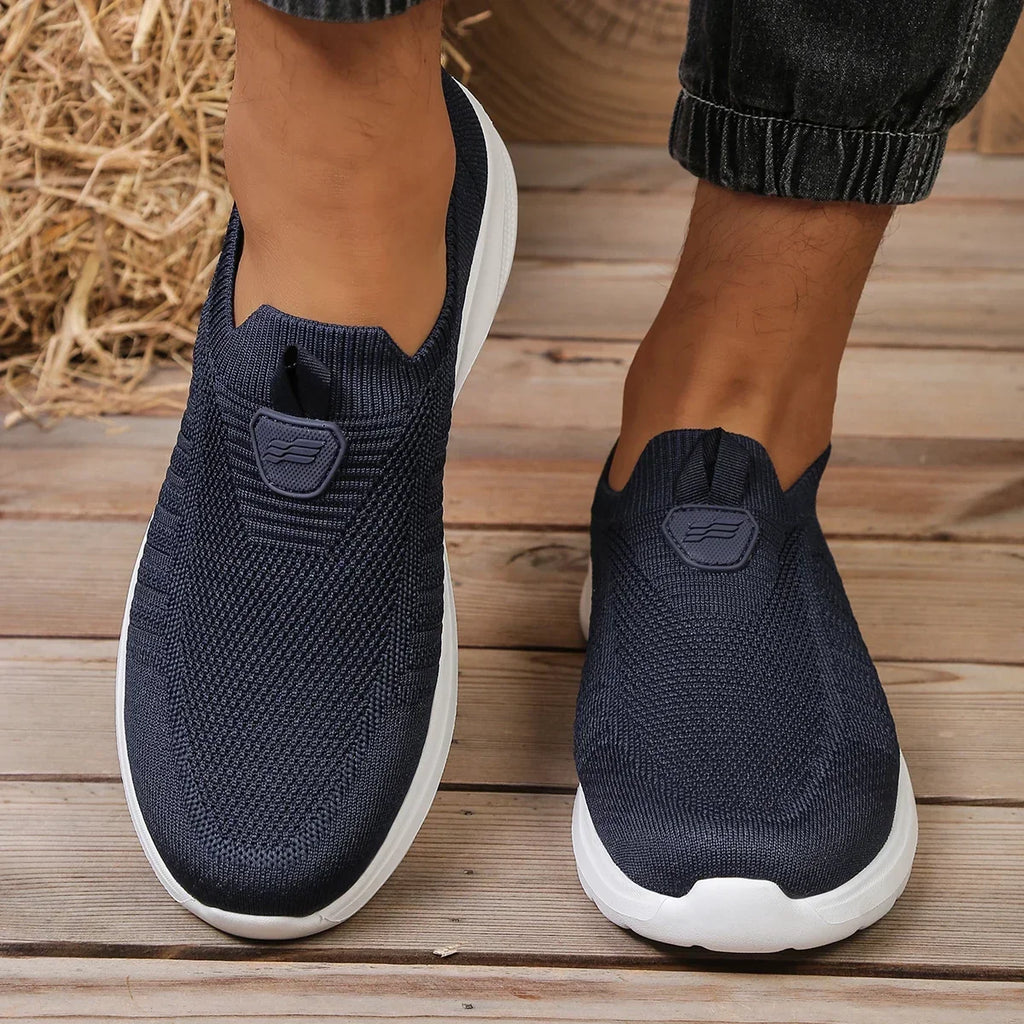 Sneakers Uomo Slip-On in Mesh Traspirante
