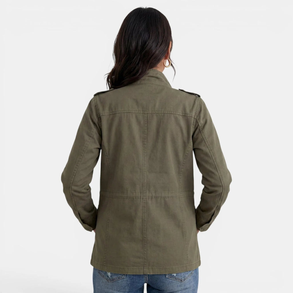 Chaqueta utilitaria ligera para mujer con cremallera