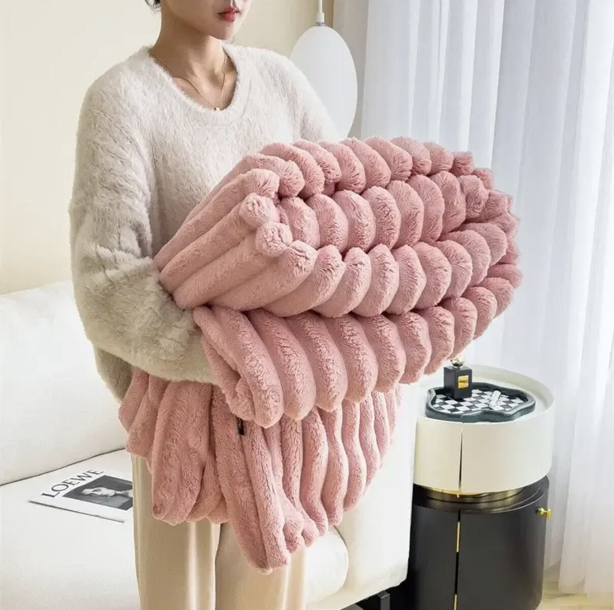 ANFINITE – Coperta fluffy lussuosa, super morbida e calda