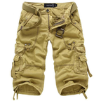 Shorts Cargo Uomo con Cintura e Tasche Multiple