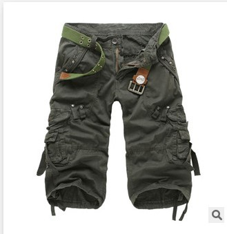 Shorts Cargo Uomo con Cintura e Tasche Multiple
