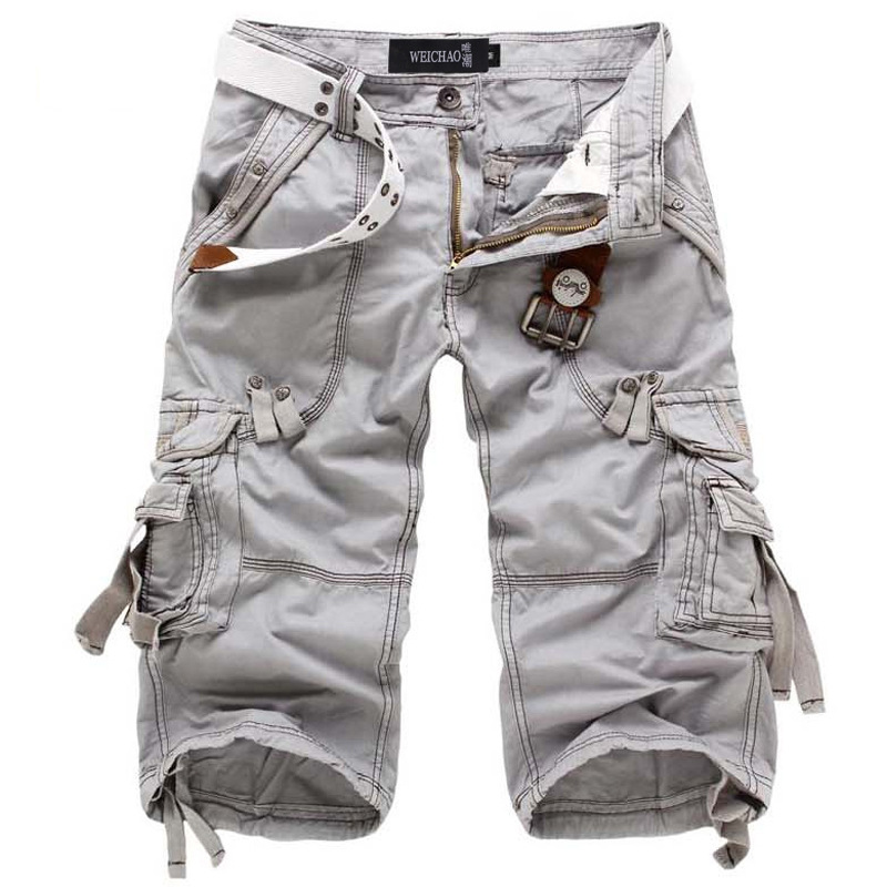 Shorts Cargo Uomo con Cintura e Tasche Multiple