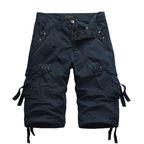Shorts Cargo Uomo con Cintura e Tasche Multiple