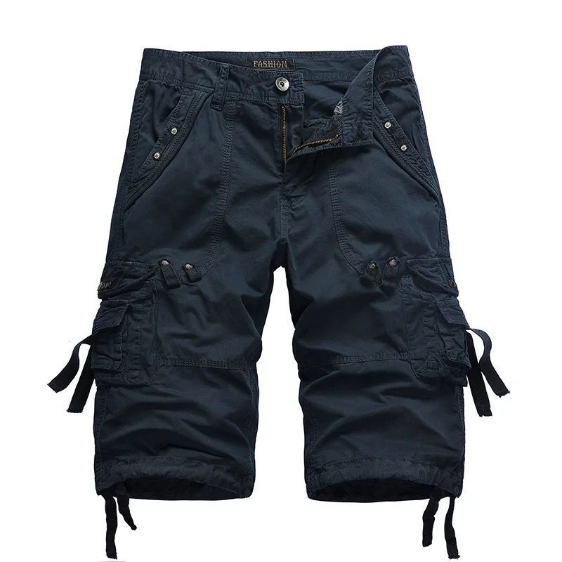 Shorts Cargo Uomo con Cintura e Tasche Multiple