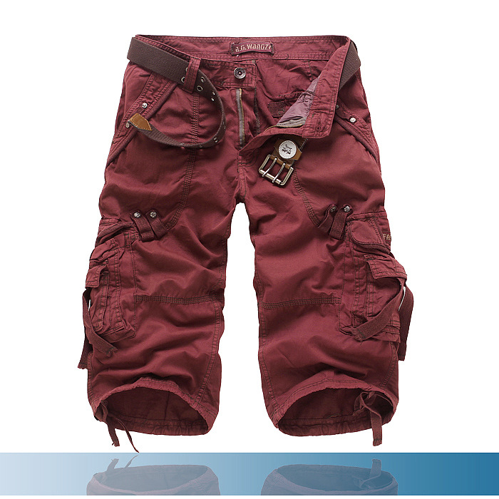 Shorts Cargo Uomo con Cintura e Tasche Multiple