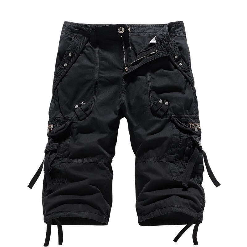 Shorts Cargo Uomo con Cintura e Tasche Multiple