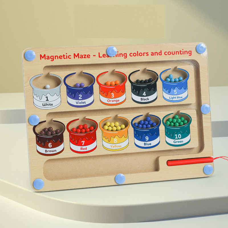 ANFINITE Kletshuts™ MagneticMaze – Giocattolo Labirinto di Colori e Numeri