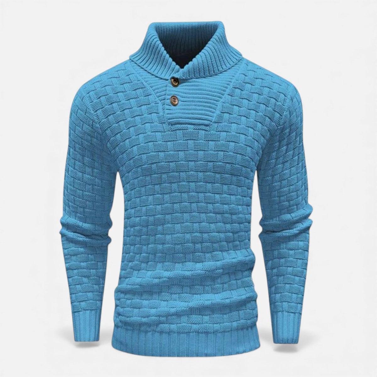 Maglione Uomo Slim Fit a Collo Alto con Bottoni – Eleganza e Comfort Invernale