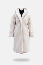 Cappotto Lungo Donna in Morbido Teddy Fleece