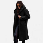Cappotto Lungo Donna in Morbido Teddy Fleece