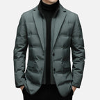 Chaqueta de invierno para hombre Valmonti - Plumífero elegante acolchado con cuello chal