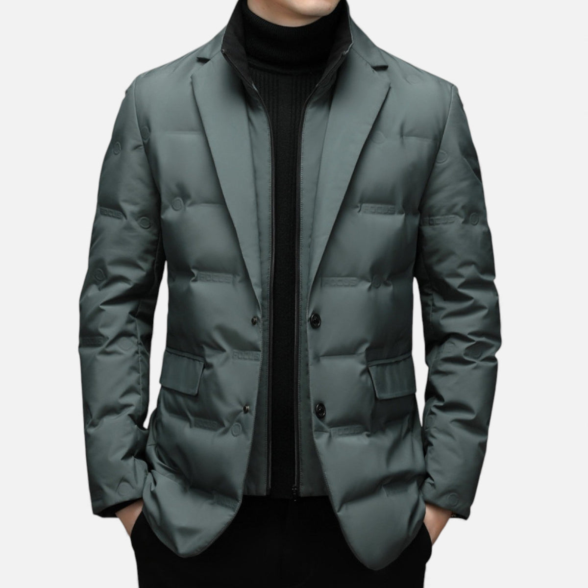 Veste d’hiver pour homme Valmonti – Doudoune élégante matelassée avec col châle