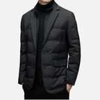 Chaqueta de invierno para hombre Valmonti - Plumífero elegante acolchado con cuello chal