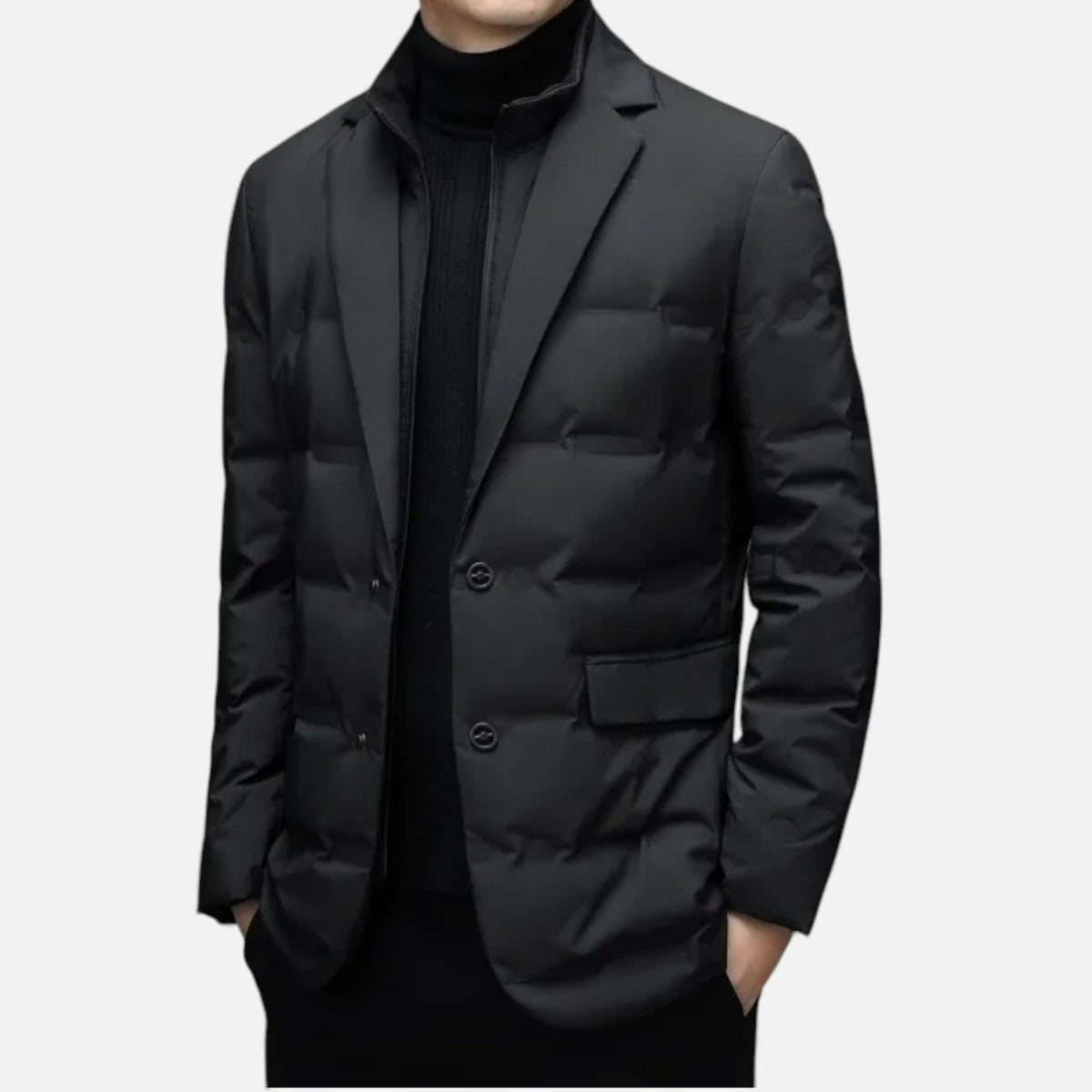 Veste d’hiver pour homme Valmonti – Doudoune élégante matelassée avec col châle
