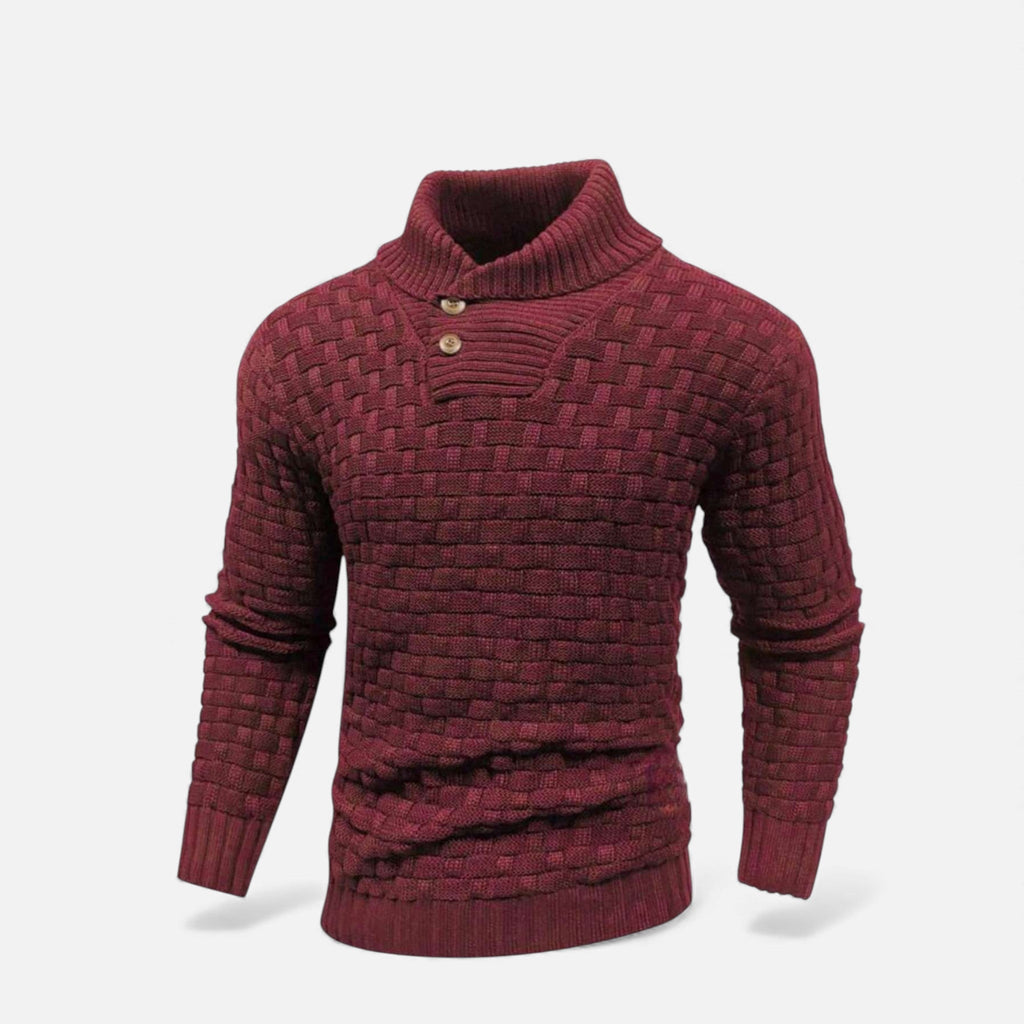 Maglione Uomo Slim Fit a Collo Alto con Bottoni – Eleganza e Comfort Invernale