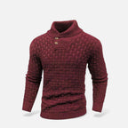 Maglione Uomo Slim Fit a Collo Alto con Bottoni – Eleganza e Comfort Invernale