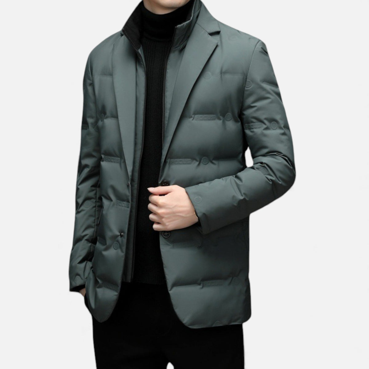 Veste d’hiver pour homme Valmonti – Doudoune élégante matelassée avec col châle