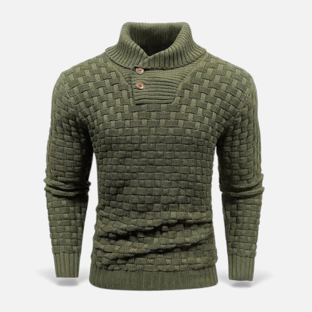Maglione Uomo Slim Fit a Collo Alto con Bottoni – Eleganza e Comfort Invernale