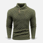 Maglione Uomo Slim Fit a Collo Alto con Bottoni – Eleganza e Comfort Invernale