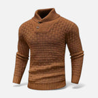 Dolcevita Uomo Slim Fit in Maglia con Dettaglio Bottoni