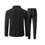 Completo Uomo Due Pezzi in Tessuto Strutturato – Giacca con Zip e Pantaloni Casual Eleganti
