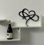 Jern Vægkunst med Uendeligt Hjerte - InfiniteHeart