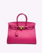 Borsa a Mano Donna in Vera Pelle Cognac