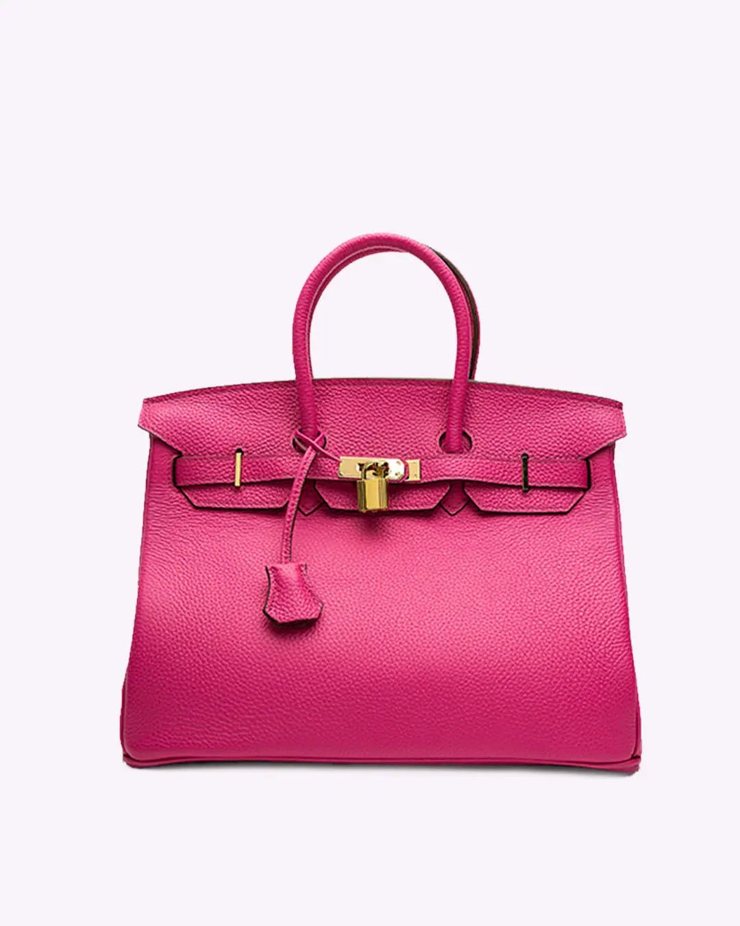 Borsa a Mano Donna in Vera Pelle Cognac