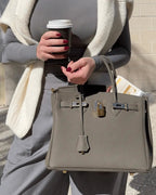 Borsa a Mano Donna in Vera Pelle Cognac