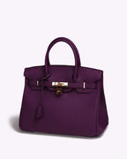 Borsa a Mano Donna in Vera Pelle Cognac