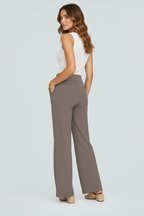 Pantaloni Donna Pull-On a Vita Alta con Gamba Ampia