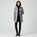 MAUDY - Elegant Lang Uldfrakke til Kvinder