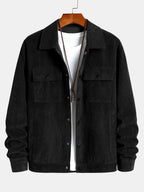 Conjunto de hombre de dos piezas de pana - Chaqueta utilitaria y pantalones cargo jogger