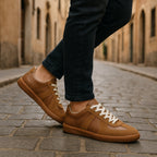 Sneakers Uomo Retro con Pannelli a Contrasto e Lacci – Stile Vintage e Comfort
