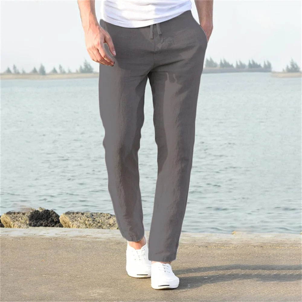 Pantaloni Uomo Casual in Lino Leggero