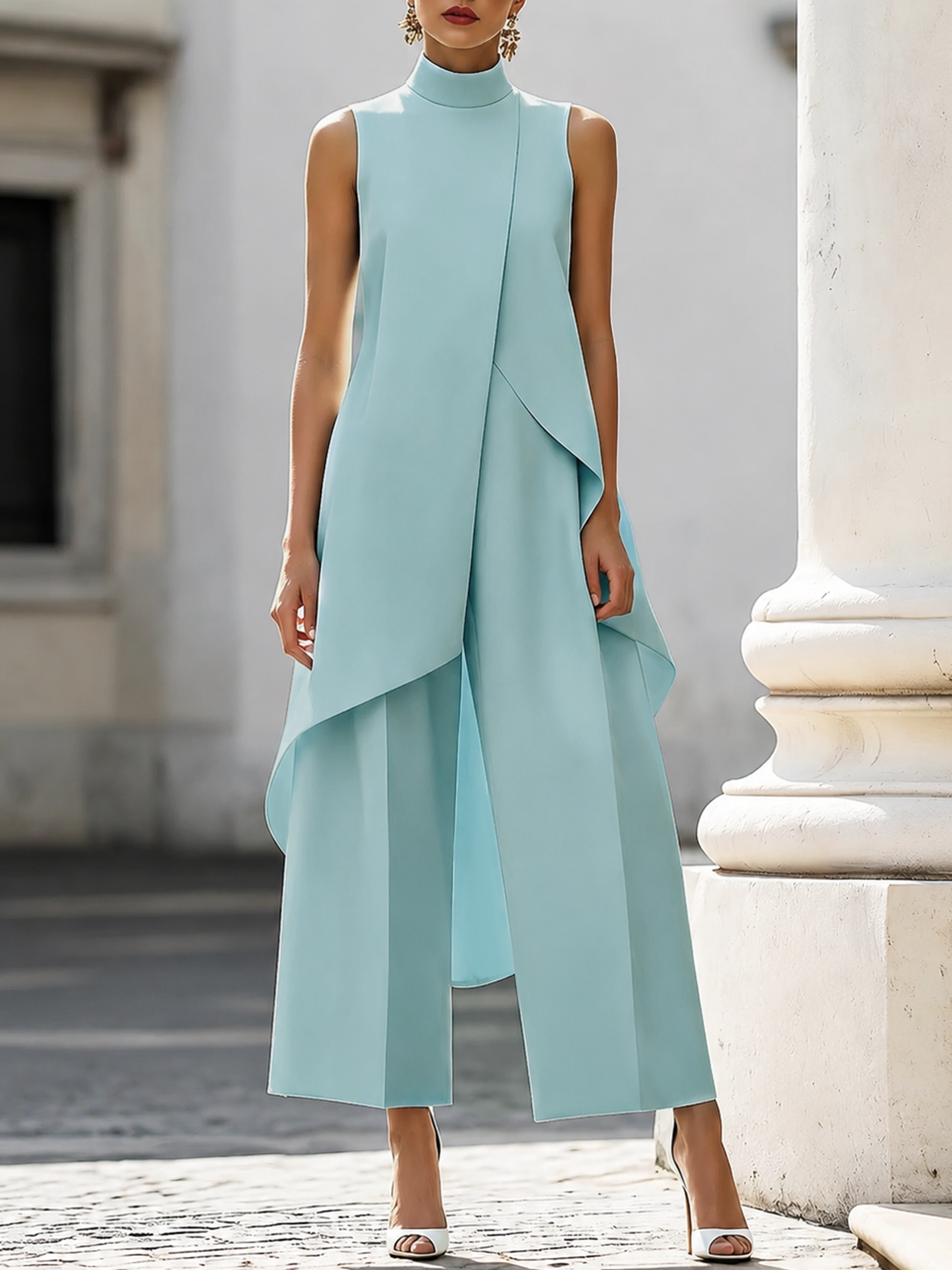 Completo Elegante con Pantaloni Palazzo ANFINITE Martina
