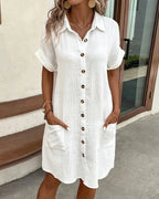 Abito Estivo V-Collo Vintage Silhouette Comfort
