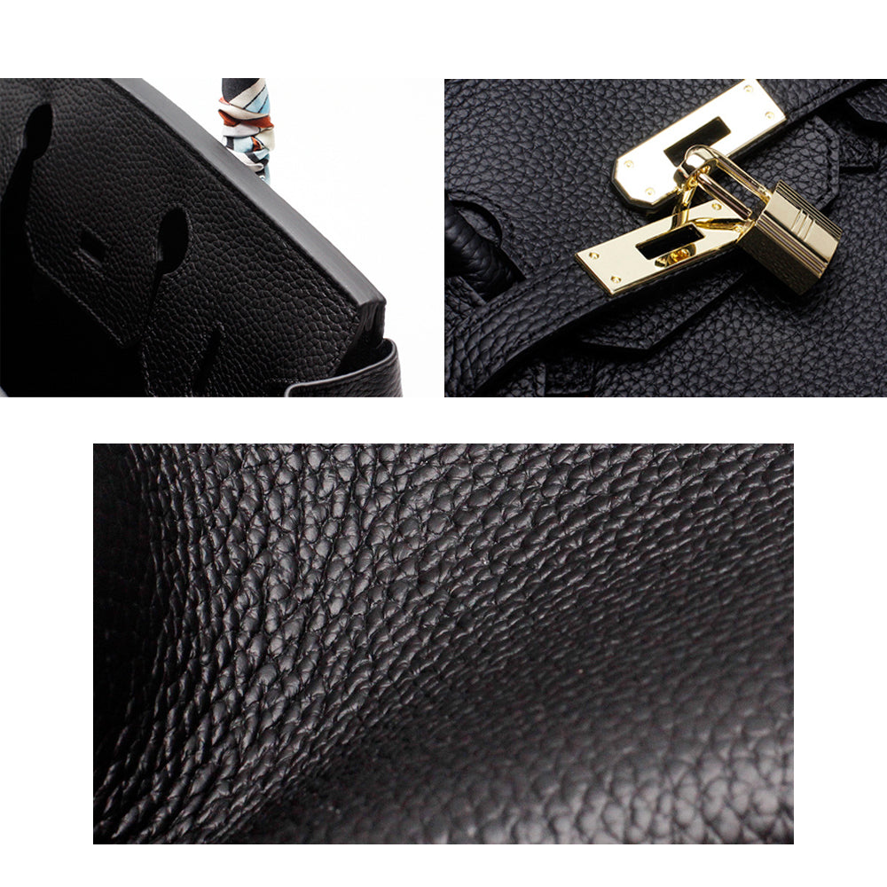 Borsa a Mano Donna in Vera Pelle Cognac