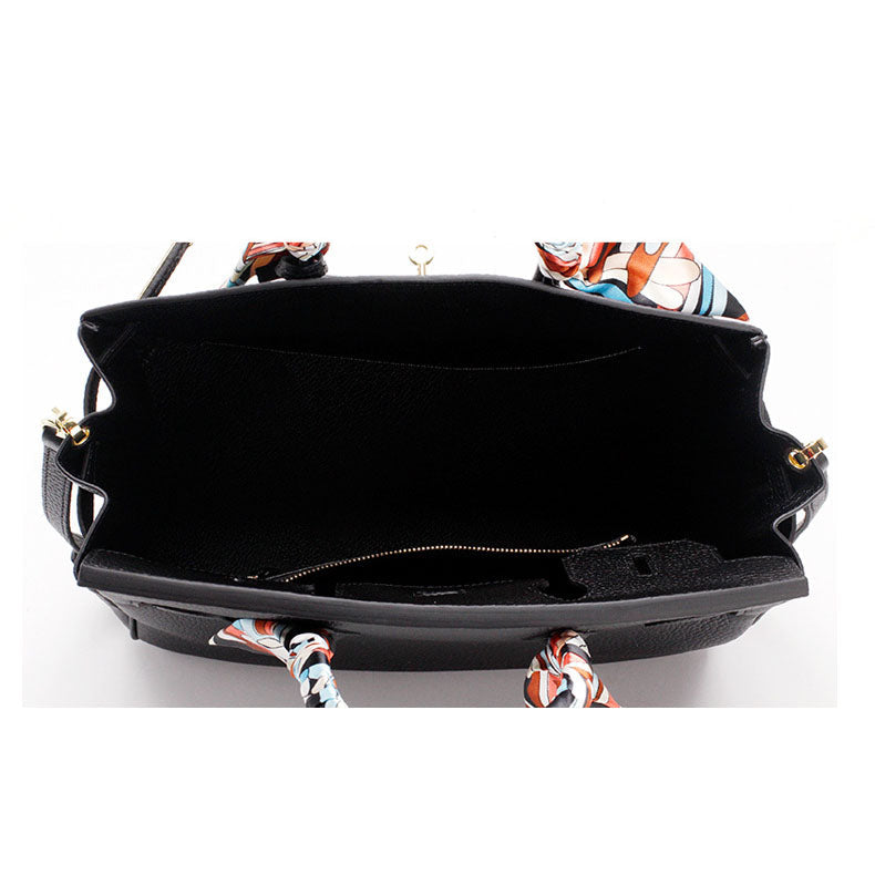 Borsa a Mano Donna in Vera Pelle Cognac