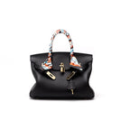 Borsa a Mano Donna in Vera Pelle Cognac