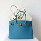 Borsa a Mano Donna in Vera Pelle Cognac