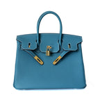 Borsa a Mano Donna in Vera Pelle Cognac