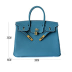 Borsa a Mano Donna in Vera Pelle Cognac