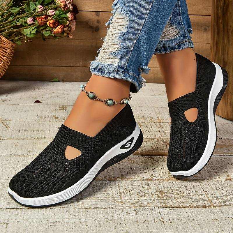 Komfort Sneakers med Skridsikker Sål og Naturlig Støtte