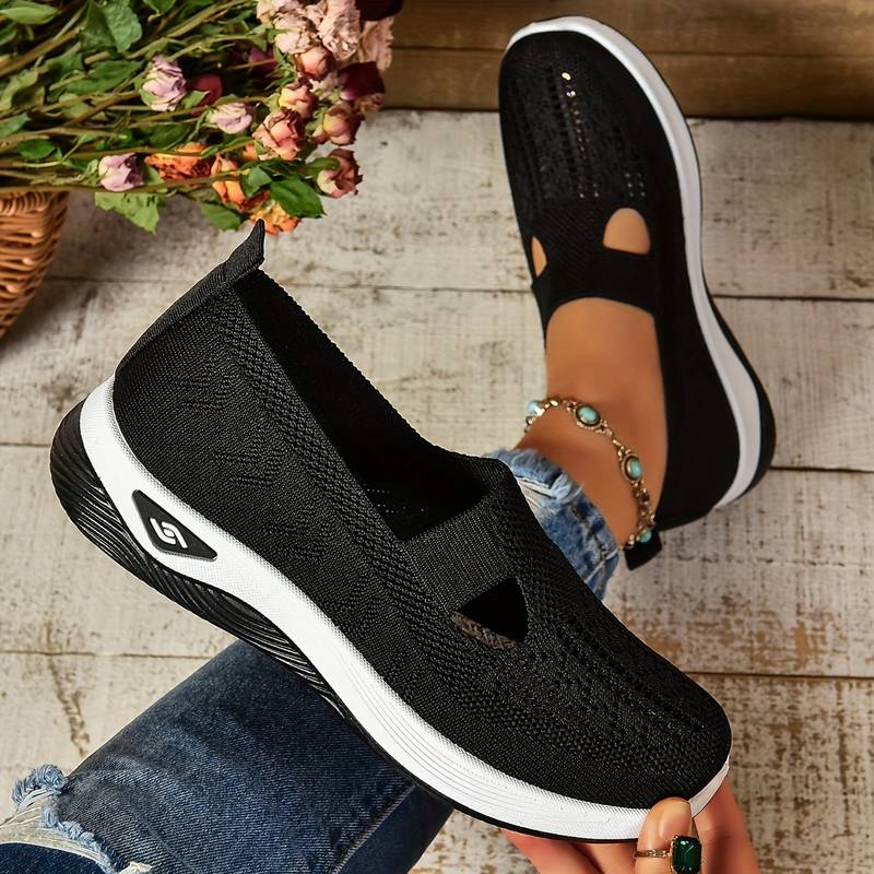 Komfort Sneakers med Skridsikker Sål og Naturlig Støtte