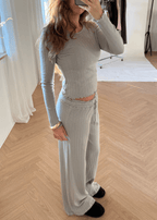 Pointelle Loungewear Bukser med Low Waist