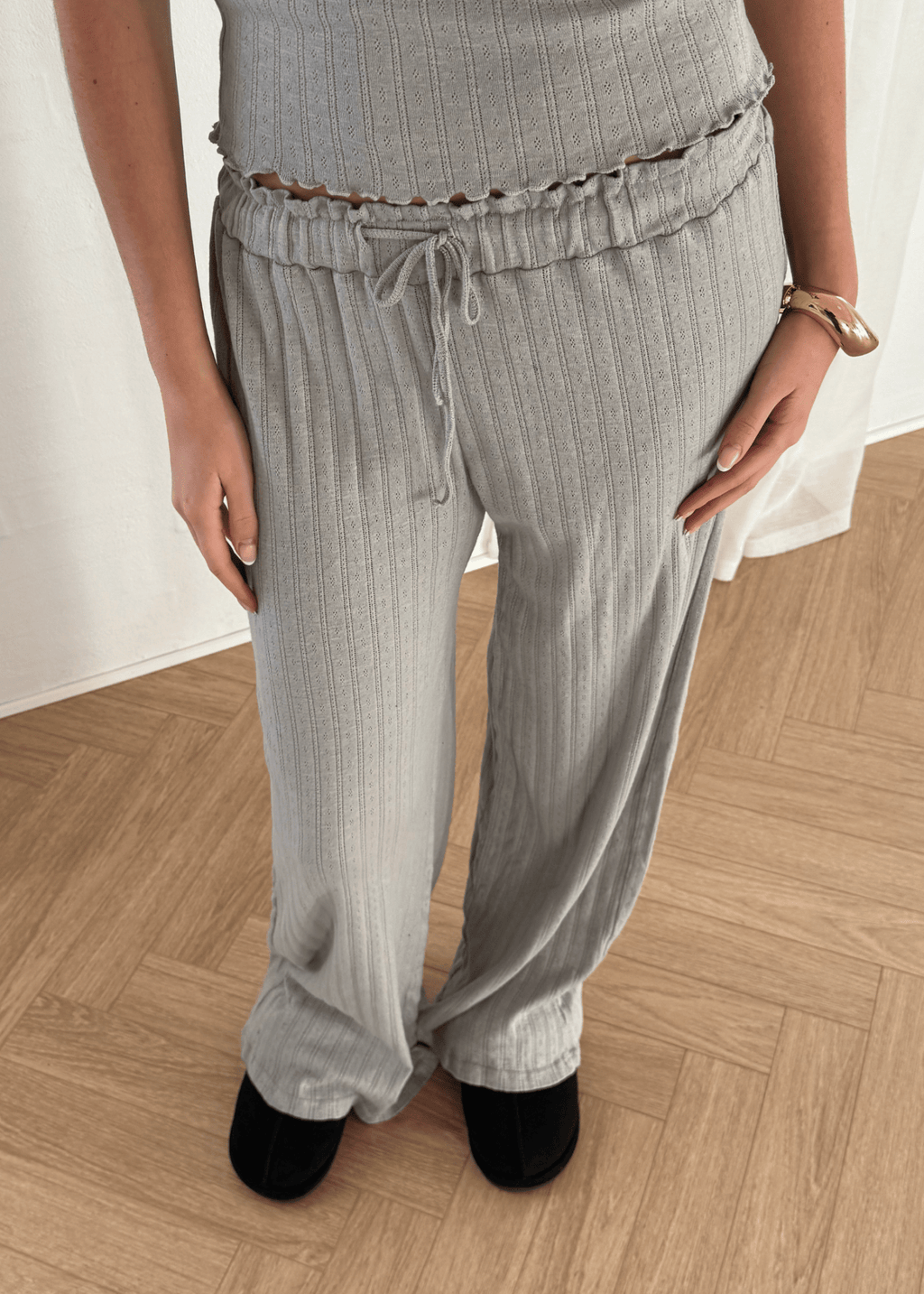 Pointelle Loungewear Bukser med Low Waist