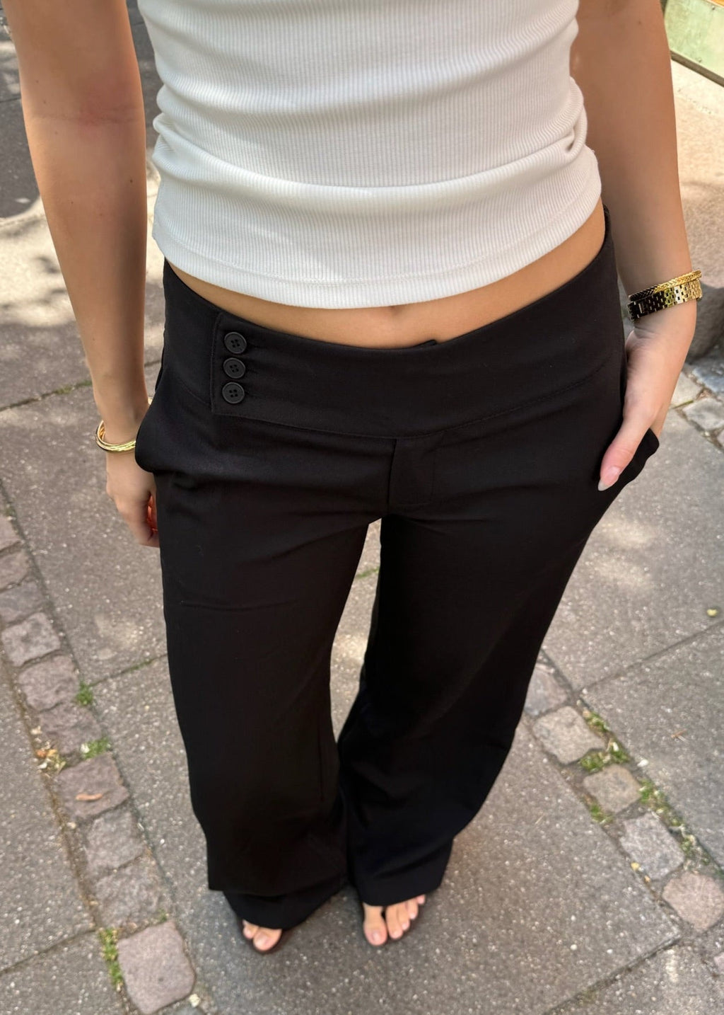 ANFINITE Low Waist Bukser med Lige Ben