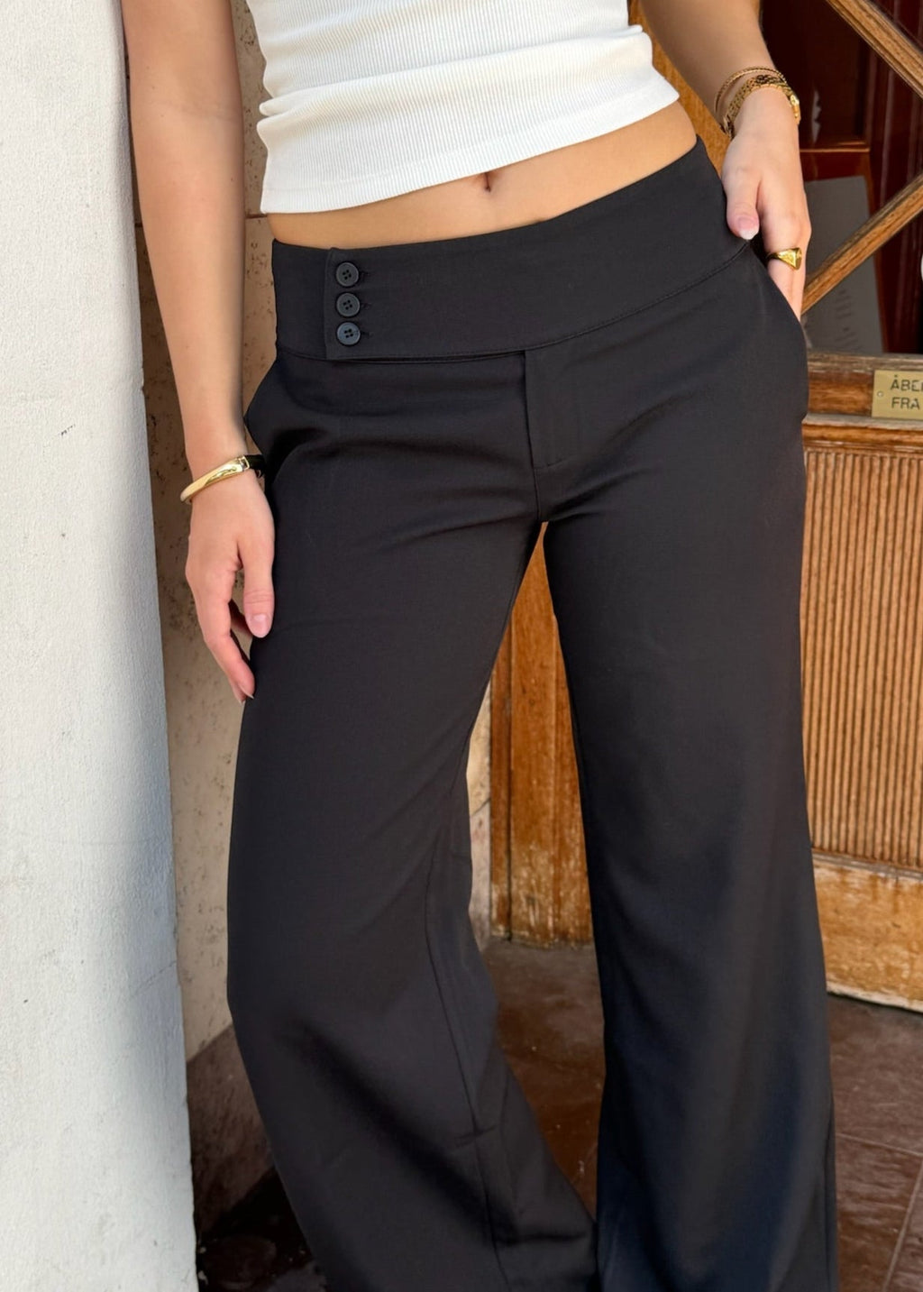 Pantaloni a Vita Bassa ANFINITE con Gamba Dritta